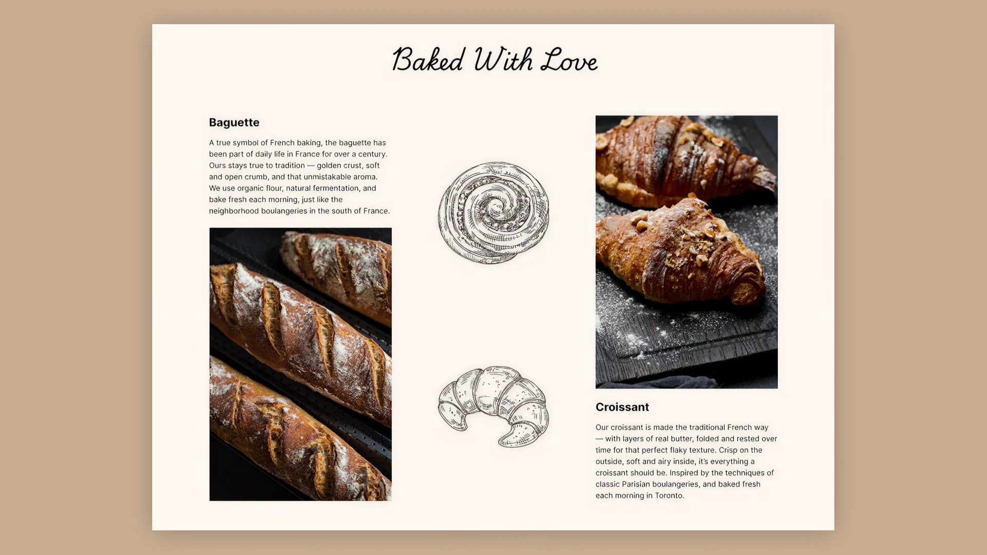 Tartinette — homepage on desktop and mobile